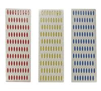 Toolland Ensemble de pierres à affûter en diamant, trois grains différents, pour aiguiser les couteaux, les ciseaux de rabot et les gouges à bois