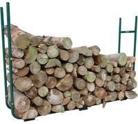 Toolland Étagère à bois de cheminée, taille réglable, 30 x 220 x 105cm, modèle lourd, vert