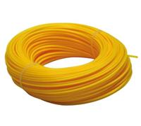 Toolland Fil pour coupe-bordure DC20050 – nylon jaune 2 mm, 50 m