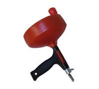 Toolland Furet déboucheur à tambour 4 m avec poignée pistolet, déboucheur canalisation pour évier douche et toilette, spirale flexible de nettoyage pour baignoire lavabo et siphon