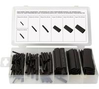 Toolland Assortiment de gaines thermorétractables HAS07 Noir 1 set