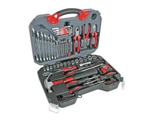 Toolland Jeu d'outils en chrome-vanadium, 78 pièces, pour les bricoleurs et les professionnels, incluant des instruments de précision et une mallette de rangement solide