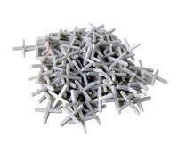 Toolland Lot de 250 croisillons de carrelage, plastique, blanc, espacement 3 mm