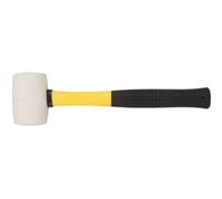 Toolland Maillet en caoutchouc, tête blanche 500 g, manche en fibre de verre, idéal pour poser des carreaux sans traces