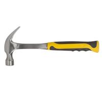 Toolland Marteau à griffe, tête en acier 600 g, manche en fibre de verre, pour travaux de construction, couverture et revêtement de sol