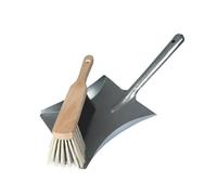 Toolland Pelle et balayette avec trou de suspension, pelle en métal 21 x 40 cm, balai à main en bois avec poils souples 6 cm, accessoire de nettoyage, nettoyage des sols, outil pour atelier, 432 g