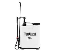 Toolland Pulvérisateur à Dos, pulvérisateur à Pression, pulvérisateur Dorsal, pulverisateur de Jardin, Vaporisateur Jardin avec Lance, desherbant Acide, capacité Max. 16 l, Blanc/Noir