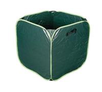 Toolland Sac à déchets de Jardin, Forme carrée, Polyester, Vert/Blanc, 290 L