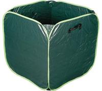 Toolland Sac à déchets de Jardin, Forme carrée, Polyester, Vert/Blanc, 290 L