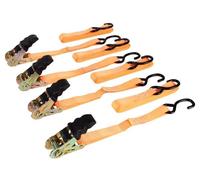 Toolland SANGLE D'ARRIMAGE AVEC TENDEUR CLIQUET 500 kg - 25 mm x 5 m - 4 pcs