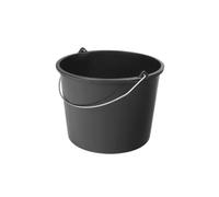 Toolland Seau de Chantier, Rond, Plastique, Noir, 12 L