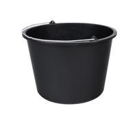 Toolland Seau de Chantier, Rond, Plastique, Noir, 20 L