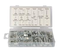 Toolland Set de 240 vis et écrous, acier galvanisé avec rondelles élastiques, boîte d'assortiment