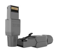 Toolless RJ45 Connector CAT 7 CAT 8 Male Network Plug 40Gbps 2000MHz Shielded Crimp Plug with LSA Connection for CAT8 Cat7 Cat6a Cat6 Ethernet Cable 8 Pole Plug2 Pieces Black
