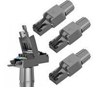 Toolless RJ45 Connector CAT 7 CAT 8 Male Network Plug 40Gbps 2000MHz Shielded Crimp Plug with LSA Connection for CAT8 Cat7 Cat6a Cat6 Ethernet Cable 8 Pole Plug 4 Pieces Black