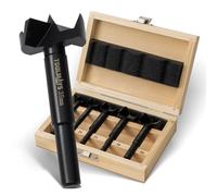 TOOLMAYS Mèches à Bois 5 pcs Set. Fraise Bois pour Ø 15/20/25/30/35 mm, Mèche Forstner Longueur 90 mm, Forets Forstner