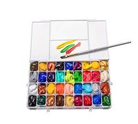 tooloflife - Boîte à palette d'aquarelle de 36 emplacements - Boîte à palette hermétique et étanche - Étui de voyage pour aquarelle, acrylique, gouache et peinture à l'huile