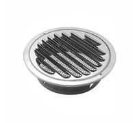 tooloflife Grille d'aération ronde, grille d'aération plate en acier inoxydable pour mur extérieur, couvercle de grille d'aération pour la maison, la cuisine