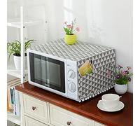 tooloflife Housse anti-poussière pour four à micro-ondes, 90 x 30 cm, housse décorative pour appareils de cuisine, avec poches de rangement latérales, Grey triangle