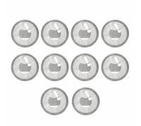 tooloflife Lot de 10 étiquettes autocollantes NFC avec puce NTAG 213 - Étiquettes rondes programmables pour tous les appareils compatibles NFC - 25 mm