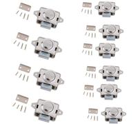 tooloflife Lot de 10 loquets à bouton-poussoir pour armoire, tiroir, placard, porte, sans clé, pour caravane, camping-car, van, bateau