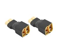 tooloflife Lot de 2 adaptateurs XT60 série 1 femelle vers 2 mâles, connecteurs Deans sans fil pour chargeur de batterie RC LiPo FPV Drone Quadcopter voiture