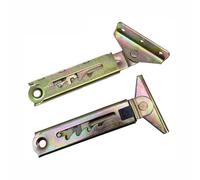 tooloflife Lot de 2 charnières à mécanisme d'angle réglable avec réglage multi-vitesses pour bureau, lits de massage, podiums, canapés, réglages du dossier (4 vitesses avec triangle à 1 extrémité)