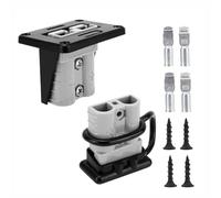 tooloflife Lot de 2 connecteurs rapides 50 A, cadre de montage compatible avec les connecteurs Anderson, fiche 600 V pour treuil de caravane et remorque