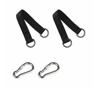 tooloflife Lot de 2 paires de sangles de suspension robustes en acier inoxydable pour balancelle de yoga, camping, terrasse, 30 x 25 mm (modèle noix)