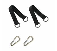 tooloflife Lot de 2 paires de sangles de suspension robustes en acier inoxydable pour balancelle de yoga, camping, terrasse, hamac 30 x 25 mm (modèle standard)