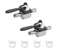 tooloflife Lot de 2 vannes d'arrêt de carburant très résistantes, robinet à essence en acier de 6,35 mm remplace Oregon 07-403 Scag 48568, coupe droite pour tondeuse et petit moteur