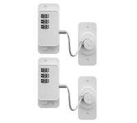 tooloflife Lot de 2 verrous numériques à 3 chiffres blancs avec mot de passe pour porte de réfrigérateur et armoire pour tiroir, fenêtre, four, boîte à outils