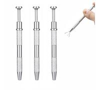 tooloflife Lot de 3 outils de ramassage de précision à 4 griffes, support rétractable en aluminium, pince antidérapante pour nail art, puces électroniques IC, fabrication de bijoux et petites pièces