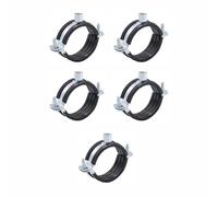 tooloflife Lot de 5 cintres robustes en métal avec rembourrage en caoutchouc, colliers de serrage réglables pour plomberie et support structurel de 75 mm