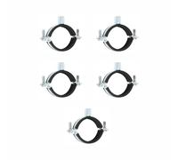 tooloflife Lot de 5 cintres robustes en métal avec rembourrage en caoutchouc, colliers de serrage réglables pour plomberie et support structurel de 50 mm