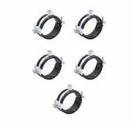 tooloflife Lot de 5 cintres robustes en métal avec rembourrage en caoutchouc, colliers de serrage réglables pour plomberie et support structurel de 60 mm