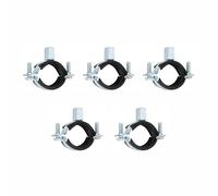 tooloflife Lot de 5 cintres robustes en métal avec rembourrage en caoutchouc, colliers de serrage réglables pour plomberie et support structurel de 40 mm