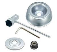 tooloflife Messer Befestigungsset für Stihl FS55 FS56 FS120 FS250, Getriebe Anbausatz mit Druckscheibe, Laufteller & Mutter - Zubehör für Freischneider & Motorsense