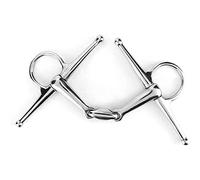 tooloflife Mors d'équitation rotatifs en acier inoxydable de 135 mm à 3 sections - Hauteur de la tige des deux côtés : 180 mm