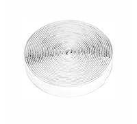 tooloflife Ruban auto-adhésif à crochet et à boucle - 5 m x 16 mm de large - Bande de fixation double face pour la maison, le bureau, les loisirs créatifs - Blanc