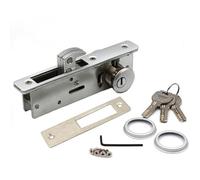 ToolOfLife Serrure de porte invisible en aluminium avec clé pour portes de 44 à 46 mm (pêne dormant à crochet)