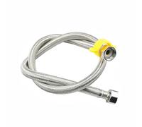 tooloflife Tuyau de raccordement flexible, tuyau blindé en acier inoxydable 1/2", tuyaux d'alimentation d'eau chaude et froide pour mitigeur de salle de bain, cuisine, 50 cm