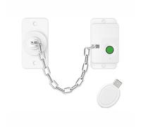 tooloflife Verrou de réfrigérateur avec empreinte digitale, serrures biométriques intelligentes de sécurité pour enfants avec clé USB, sans perçage, charge de type C pour tiroir d'armoire, blanc