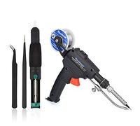 Toolour Kit pistolet à souder automatique 5 en 1 60 W avec support de fil de soudure détachable et interrupteur marche/arrêt, pompe à dessouder 2 pinces antistatiques