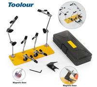 Toolour - Station de soudage magnétique pour mains d'aide, support de Circuit imprimé PCB, bras flexibles magnétiques pour la réparation électronique et le bricolage 13PC-2-ZX