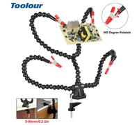 Toolour-Station de Soudage, Outil de Troisième Main, Bras Flexibles avec Étau Réglable, Base de Pince de Bureau, Support PCB, 3/4/5 Y4BE-XS