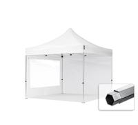 TOOLPORT 3x3 m Tonnelle pliante Alu, PES 800, côtés panoramiques, blanc - (600170)