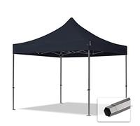 TOOLPORT 3x3 m Tonnelle Tente Pliante Barnum Acier, PES 750, Noir