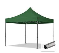 TOOLPORT 3x3 m Tonnelle Tente Pliante Barnum Acier, PES 750, Vert foncé