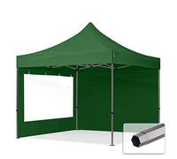 TOOLPORT 3x3 m Tonnelle Tente Pliante Barnum Acier, PVC 800, Anti-feu, Noir